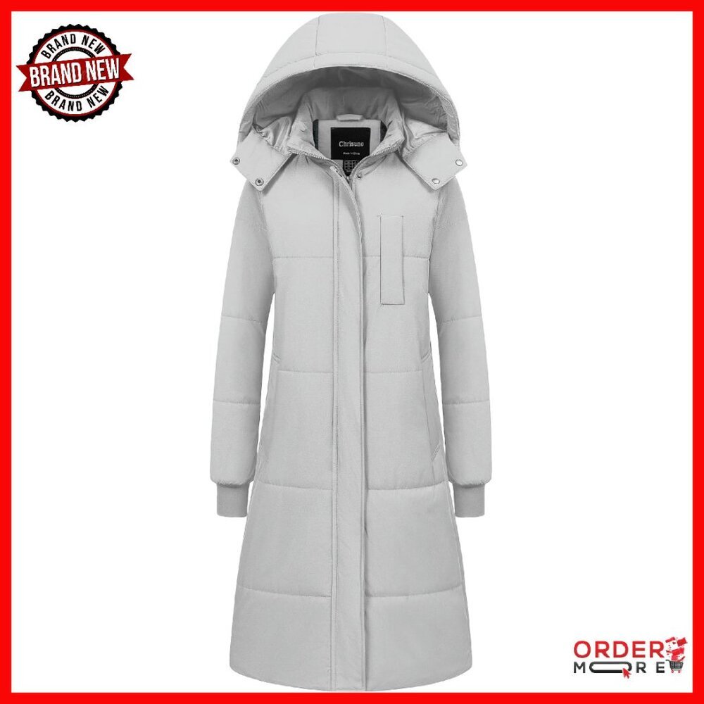 Women's Long Winter Coat Waterproof Fleece Lined Puffer Jacket Hooded Parka